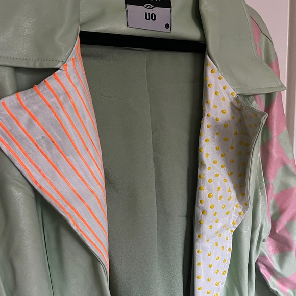 One of a Kind Veda UO Colorful Women's leather Jacket - Picture 5 of 6